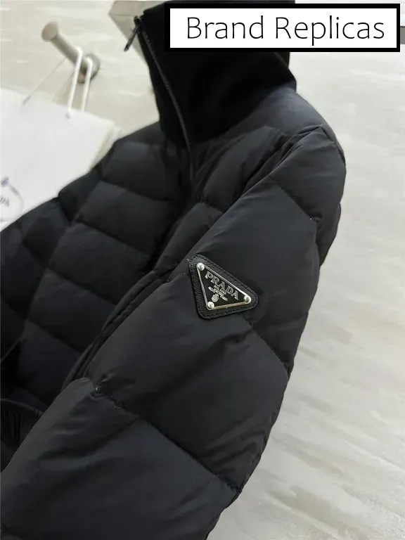 Prada waist lapel down jacket